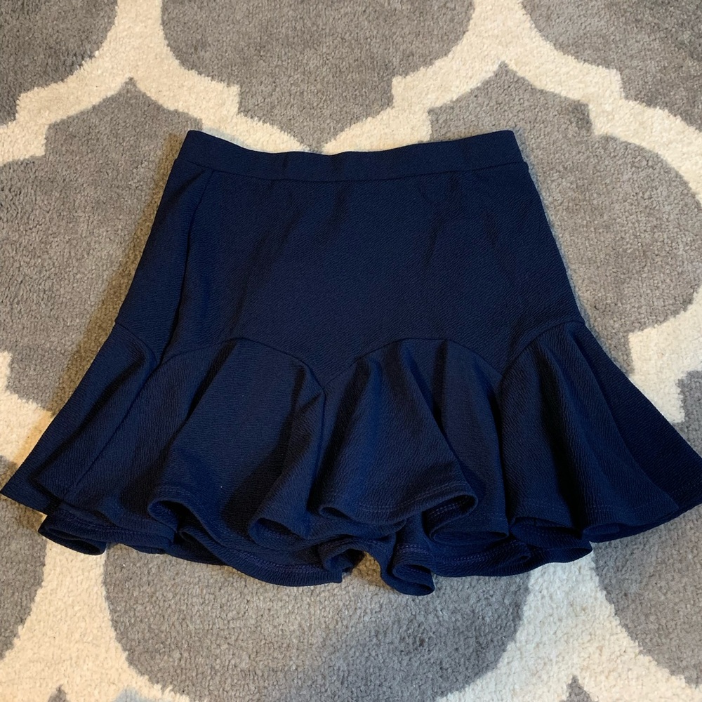 🔴 Paper Crane Ruffle Skater A Line Mini Skirt